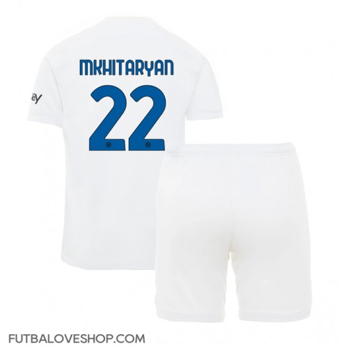 Dres Inter Milan Henrikh Mkhitaryan #22 Preč pre deti 2023-24 Krátky Rukáv (+ trenírky)